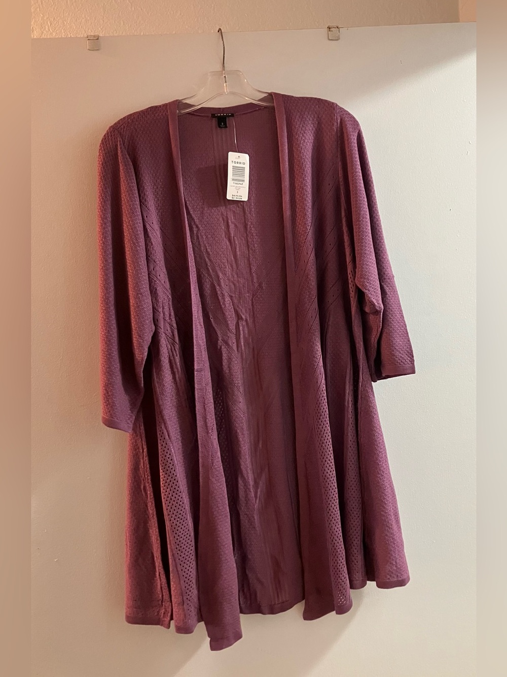 torrid Plum Open-Front Kimono Cardigan